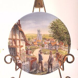 Vintage Mick Bensley Rose Cottage Collector Plate | First Issue| English